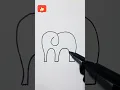 Elephant Drawing From Letter UU Animals Drawing