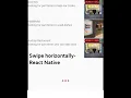 How to swipe content in React Native horizontally React-native horizontal pagination and swiping