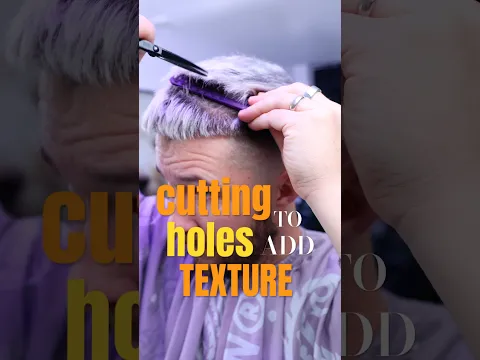 Cutting holes in a buzz cut