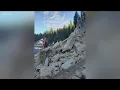Massive rockslide closes section of Highway 55