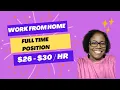 US Foods is Hiring Remote Work Home Position Area Credit Coordinator Full Time Job WFH