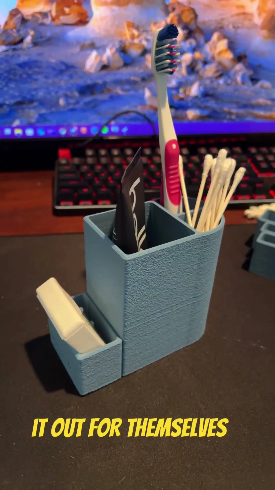 Custom-Designed Countertop Toiletry Holder