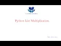 30-Python List Multiplication