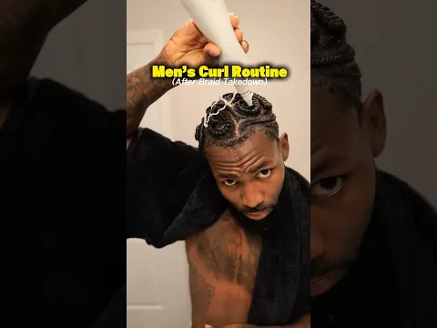 Curl routine when I take down my braids #transformation