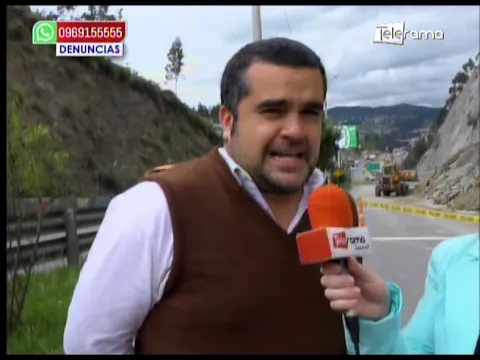 Deslizamiento en la autopista Cuenca-Azogues