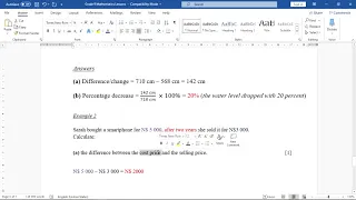 LESSON 12 HOW TO CALCULATE PERCENTAGE INCREASE OR DECREASE GRADE 9 MATHEMATICS
