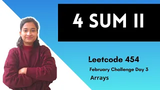 4 Sum II Leetcode 454 Arrays