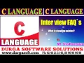 C Language tutorial onlinetraining What is dangling pointer by Sivaramayya