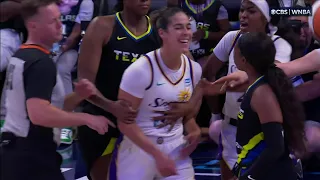 Arike Ogunbowale SHOVES Kia Nurse After Incidental Bump Dallas Wings vs Los Angeles Sparks WNBA