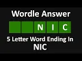 5 Letter Word Ending In NIC Wordle 240 Answer February 14 2022