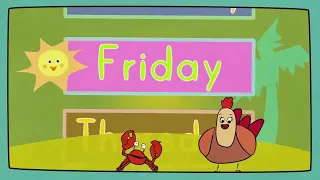 أيام الأسبوع بالانجليزي بدون موسيقى 