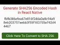 Encryption to SHA256 React Native Part8 React Native Practical