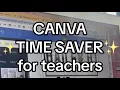 Canva Hack for Teachers - BULK CREATE Customized Nametags in seconds