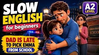 Dad Forgot Me at School | Slow English Listening Story (A2 Level)