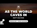 Download Lagu As The World Caves In - Matt Maltese (Female Key - Piano Karaoke)
