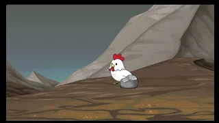 كان في دجاجه على صخره دندنها