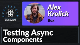 Alex Krolick Testing Async Components