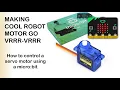 Using a servo motor with microbit in makecode Python