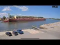 Joseph H Thompson outbound after unloading at 3 different docks Saginaw river cam 22