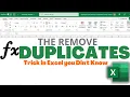 Find and Remove Duplicates in Excel NEW TRICK using the Dynamic Array Function