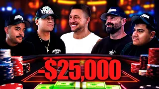Losing $25,000 On 1 Hand of Baccarat... w/ SteveWillDoIt & Chicos Toxicos