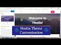 WordPress Hestia - 3 0 Theme Customization Step by Step tutorial for beginner s 2021