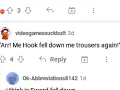 voicing another comment from with my bad foxy impression