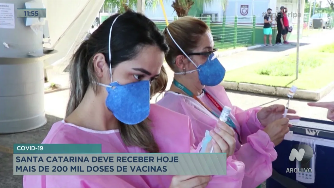 Covid-19: Santa Catarina deve receber hoje mais de 200 mil doses de vacinas
