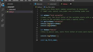 naming convention in JavaScript