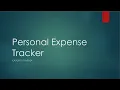 Personal Expense Tracker Project made using Python Streamlit File handling