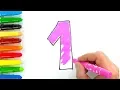 Learn Number coloring pages and drawing Learn Colors Learn numbers for kids 1 to 20 Education