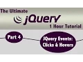 JQuery Easy 1 Hour Tutorial - Part 4 JQuery Events