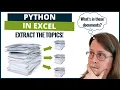 Topic Modeling Text Documents With LDA Python in Excel Tutorial Free Files