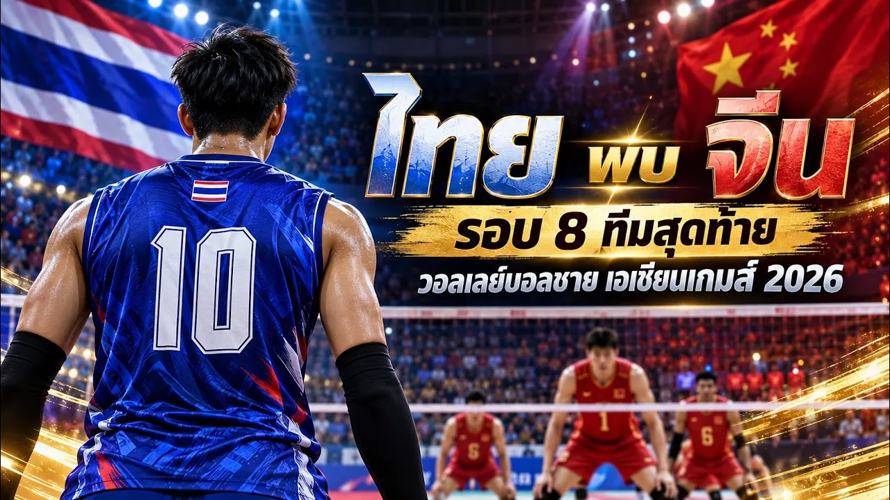 วอลเลย์บอลชายไทย พบ จีน รอบ 8 ทีมสุดท้าย | เอเชียนเกมส์ 2026