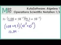KutaSoftware Algebra 1 - Operations With Scientific Notation Part 1