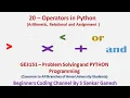 Operators in Python Arithmetic Relational Assignment Examples GE3151-PSPP Tamil 20