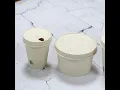 Biodegradable paper cups with paper lids