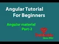 Angular material part 2 Angular tutorial