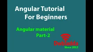 Angular material part 2 Angular tutorial