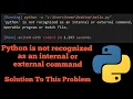 Python is not recognized as an internal or external command operable program or batch file vscode