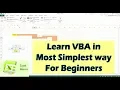 Learn VBA Macros quickly Tutorial for Visual Basic Beginners Part 1