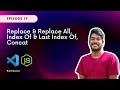 Replace IndexOf Concat JavaScript Tamil Tutorial - Part 19