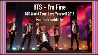 Download BTS - 'I'm Fine' live @ BTS World Tour: Love Yourself 2018 (stage mix) [ENG SUB][Full HD] MP3