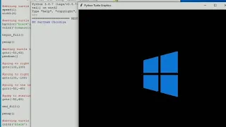 Windows Logo using python Turtle