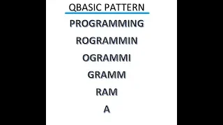 Pattern Printing Qbasic Programming 2018 Episode 1