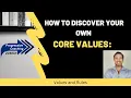 How to discover your own core values