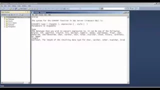 SQL CONVERT Function - how to use CONVERT Function