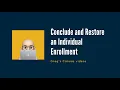 Canvas - Conclude and Restore Enrollment