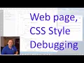 Web page Style CSS and Debugging