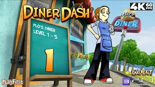 diner dash 3d playstation 3 4k60 walkthrough part 1 flos diner level 1 5